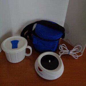 CORNING LUNCH TO GO WARMER SET, COVERED MUG & CARRYING CASE